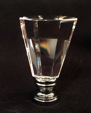 Load image into Gallery viewer, OCTAGONAL PYRAMID Optic Glass Crystal Lamp Finial-Chrome Finish