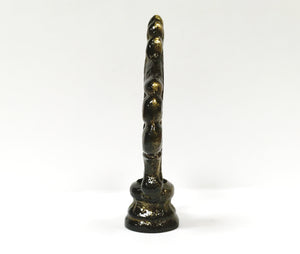 ORNAMENTAL LOOP Solid Cast Brass Lamp Finial, Highly Detailed w/Dual Threads