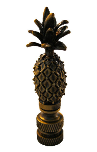 PINEAPPLE Lamp Finial, Aged Brass Finish, Highly detailed metal casting