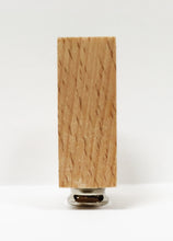 Load image into Gallery viewer, WOOD RECTANGLE BLOCK Solid Beech Lamp Finial W/Dual Thread Base in 4 Plated Finishes