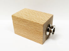 Load image into Gallery viewer, WOOD RECTANGLE CUBE Solid Beech Lamp Finial W/Dual Thread Base in 4 Plated Finishes