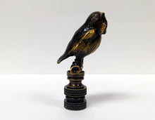 Load image into Gallery viewer, RHINESTONE OWL Lamp Finial, Aged Brass Finish, Highly detailed metal casting