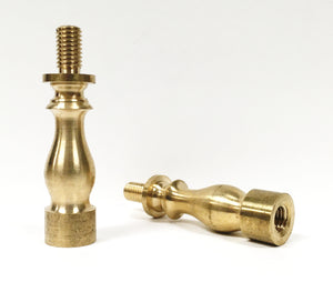 Lamp Shade/Finial RISERS Lamp Parts-Solid Brass 1/4-27 to 1/4-27-(4 Heights, 3 Finishes Available) (1 Pc.)