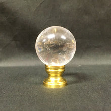 Load image into Gallery viewer, ROCK QUARTZ-Crystal Lamp Finial on Pedestal Base in 3 Finishes: AB, PB and CH (1 Pc.)
