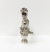 Load image into Gallery viewer, SERPENT/DRAGON Lamp Finial, Satin Nickel Finish, Highly detailed metal casting