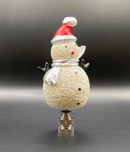 Load image into Gallery viewer, Holiday-Christmas Lamp Finial-SNOWMAN-Polished Nickel Base