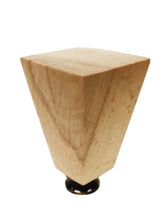 Load image into Gallery viewer, WOOD TAPERED RECTANGLE Solid Beech Lamp Finial W/Dual Thread Base in 4 Plated Finishes