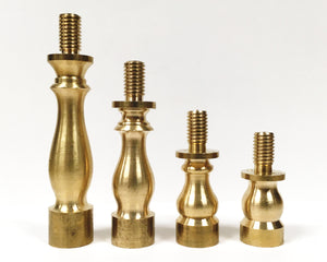 Lamp Shade/Finial RISERS Lamp Parts-Solid Brass 1/4-27 to 1/4-27-(4 Heights, 3 Finishes Available) (1 Pc.)