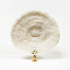 Large MUSHROOM CORAL Lamp Finial with Polished Brass Base