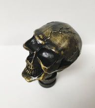 Load image into Gallery viewer, SKULL Lamp Finial, Aged Brass, Polished Gold or Chrome Finish, Highly detailed metal casting (1Pc.)